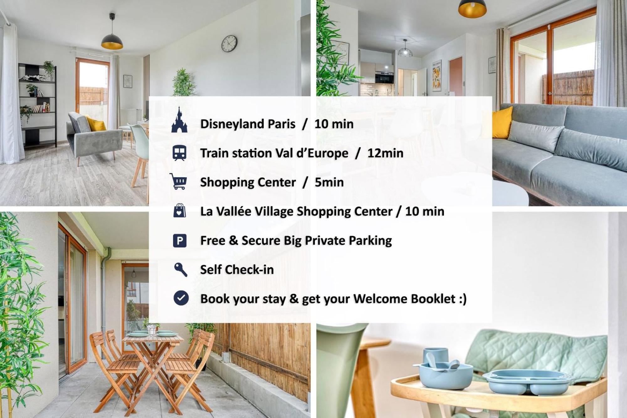 Bella Notte - 10 Min From Disneyland, Free Parking, Self Check-In, 7 Pers Montévrain Extérieur photo